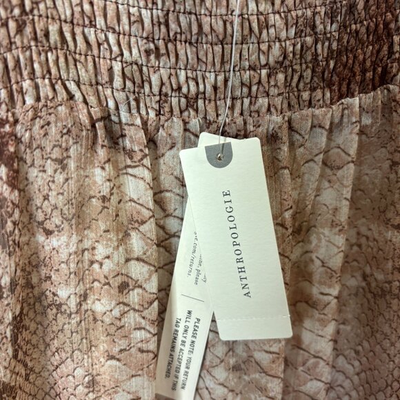 Anthropologie Short Sleeve Tiered Midi Dress - Picture 4 of 8